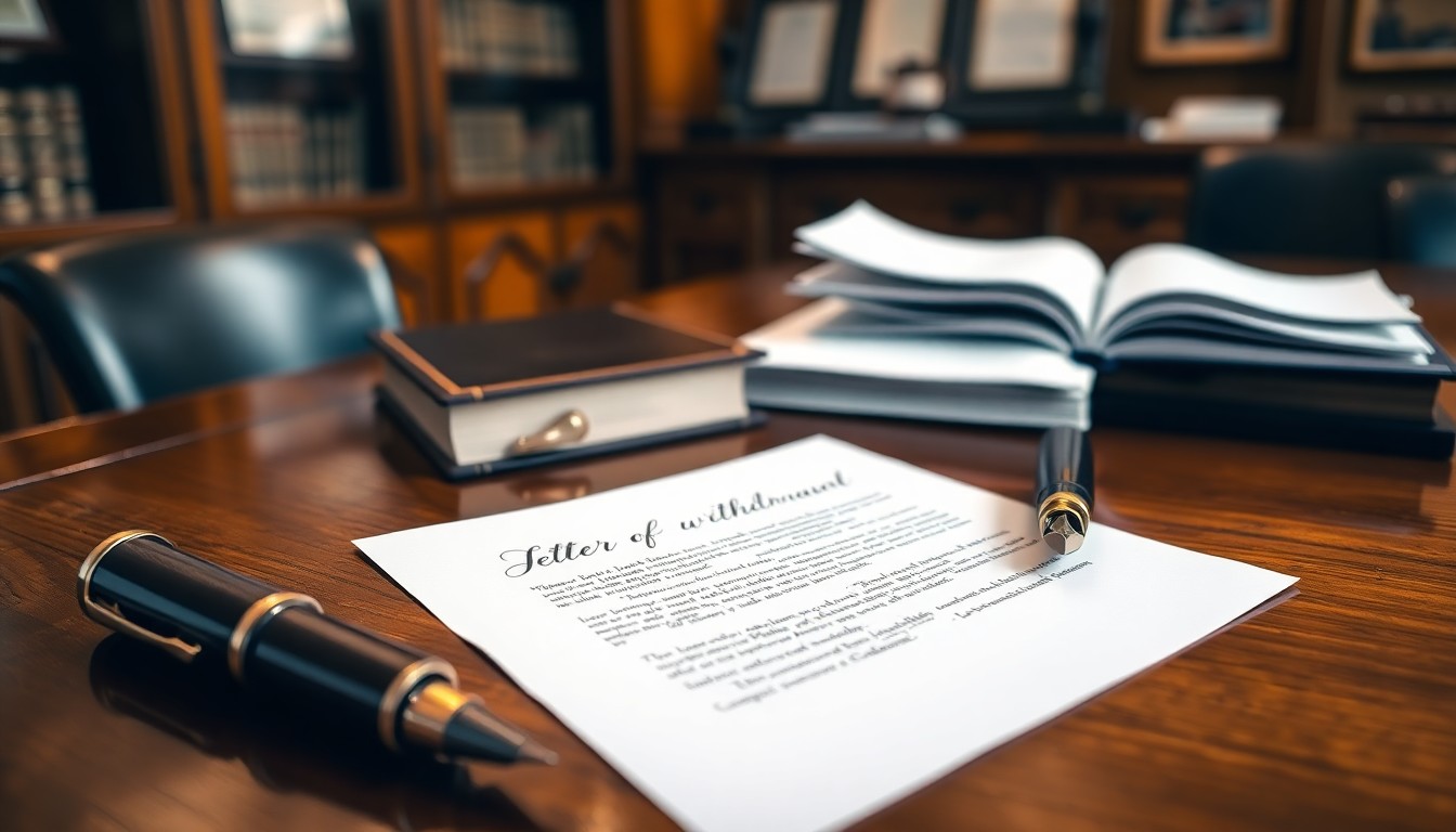 Lettre de désistement : Modèles à personnaliser